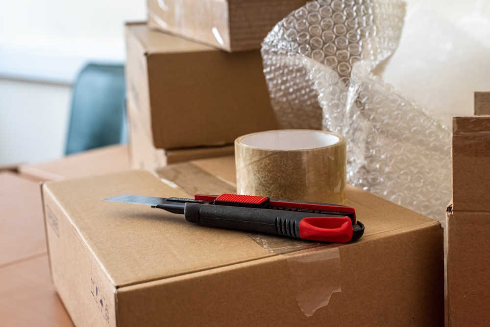 moving boxes and supplies